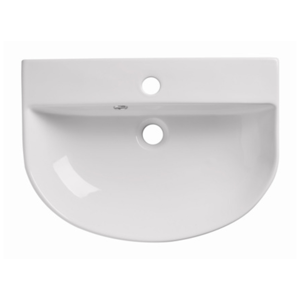 Product cut out image of the Tavistock Orbit 540mm Slim Depth Semi-Countertop Basin